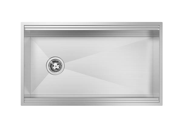 Sink Leonardo 33″ x 20" side drain - U/M, Kitchen Sinks