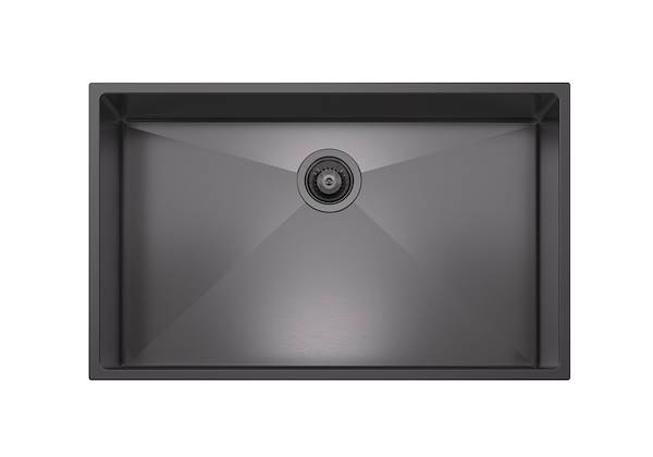 Armored R12 Sink Gun Metal 32” x 20" – U/M, Kitchen Sinks