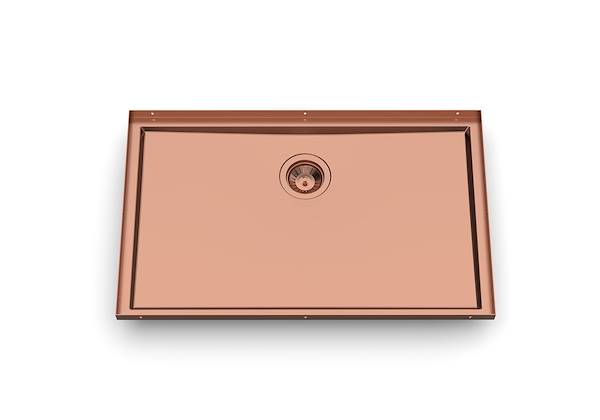 Sink Phantom Base Copper 30″ x 18" (20mm thk), Kitchen Sinks