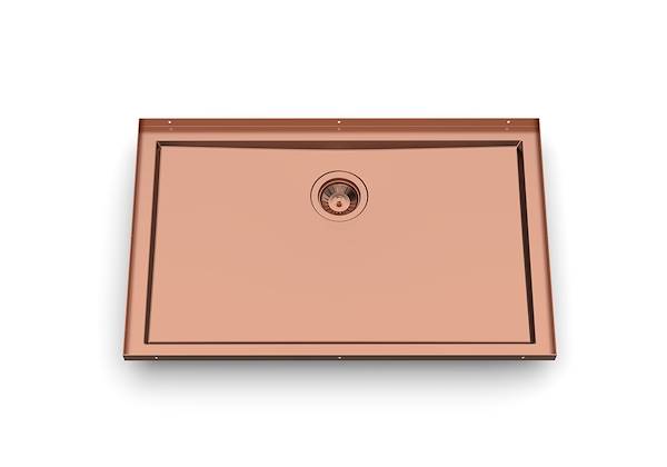 Sink Phantom Base Copper 30″ x 18" (30mm thk), Kitchen Sinks
