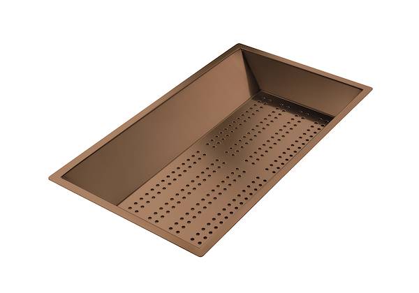 Stainless steel perforated pan PVD Copper, Accessories