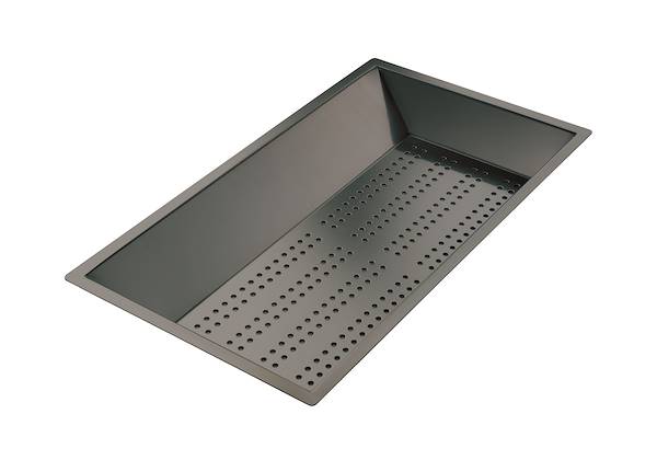 Stainless steel perforated pan PVD Gun Metal, Accessories