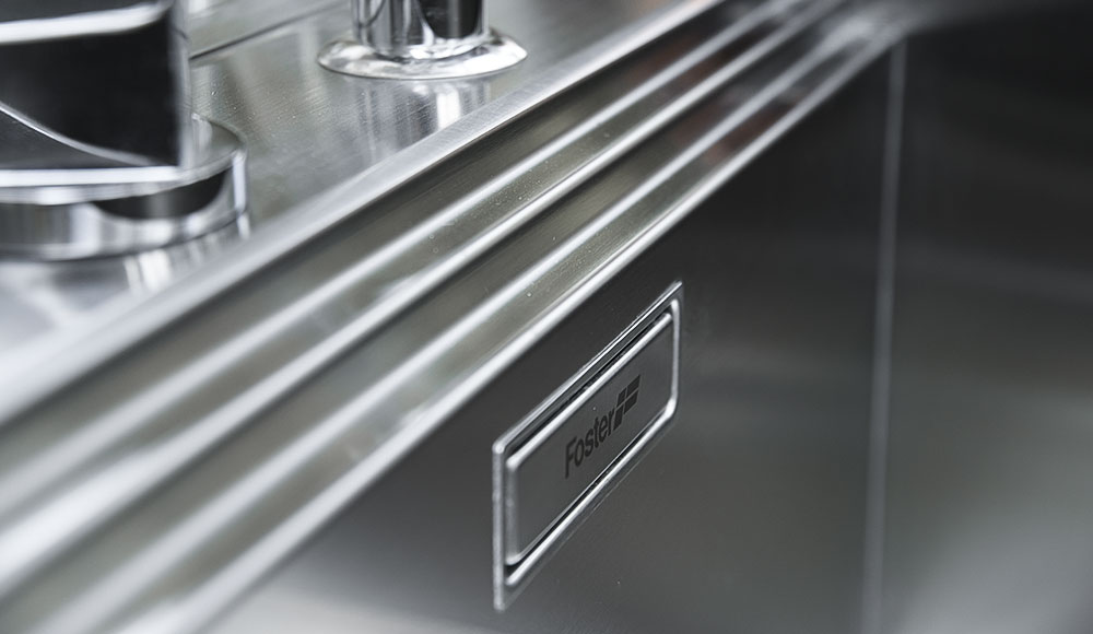 Kitchen Sinks, stainless steel, single bowl sinks double bowl sinks produced and designed in Italy, high thickness