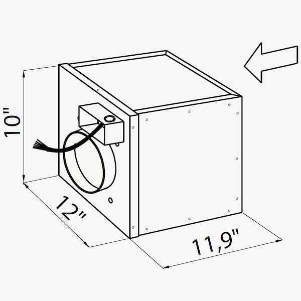 Motor for indoor installation