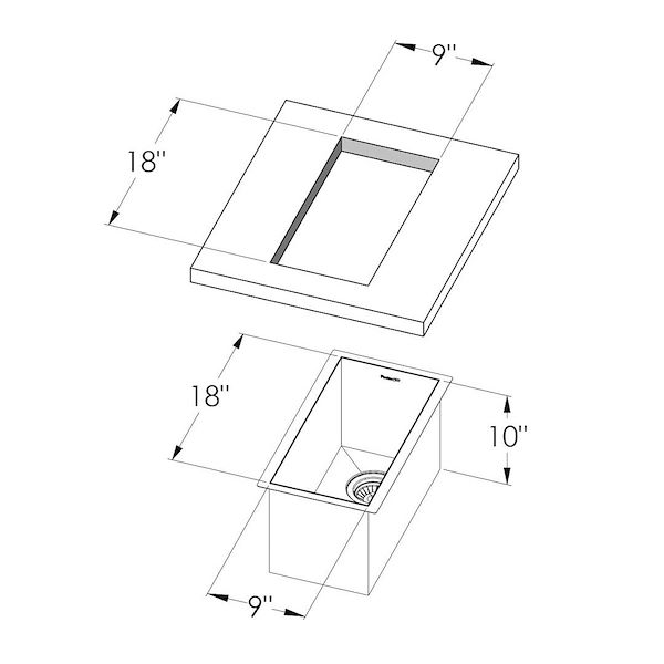 Armored Sink 11” x 20  – U/M