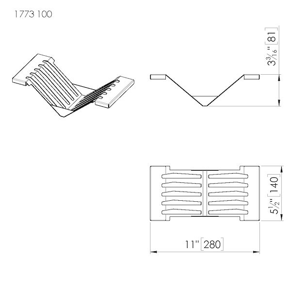 Stainless steel plate rack