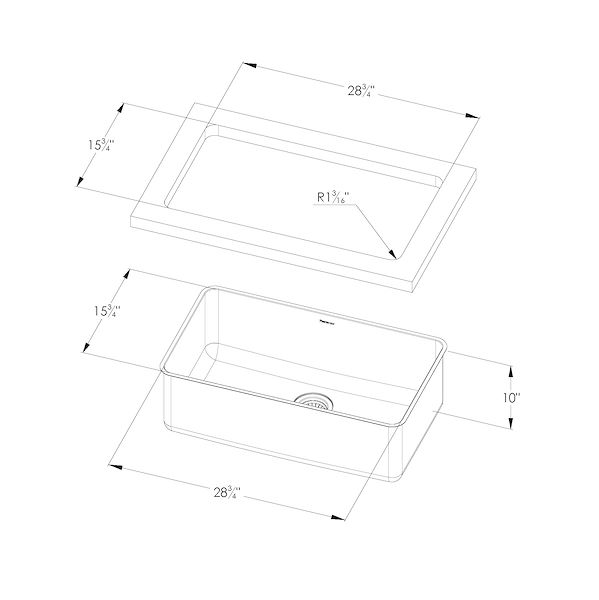 KE Sink 30″ x 17 – U/M