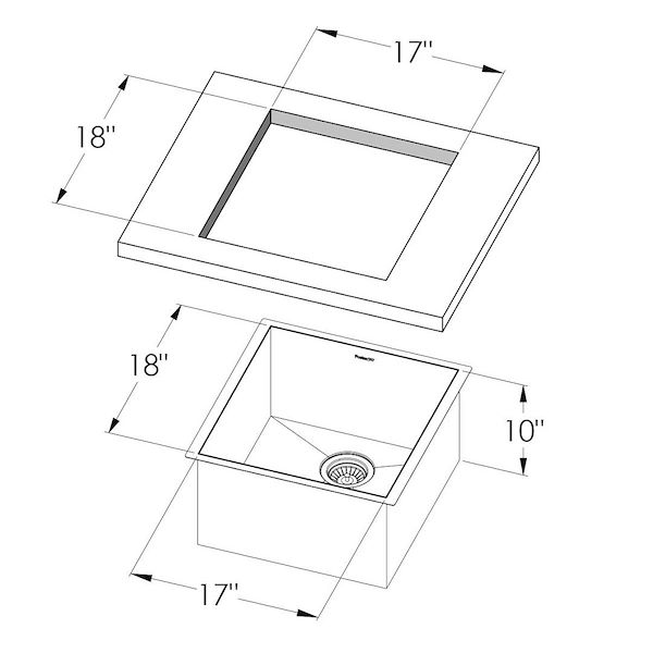 Armored Sink 19″ x 20 – U/M