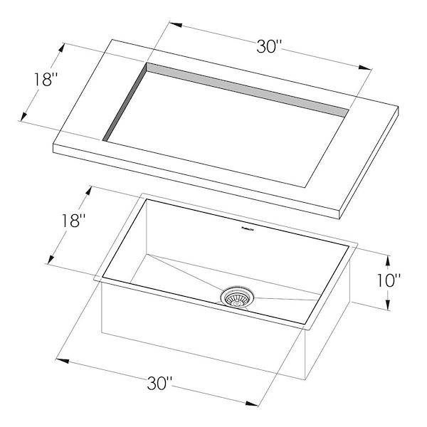 Armored Sink Vintage finish 32” x 20 – U/M