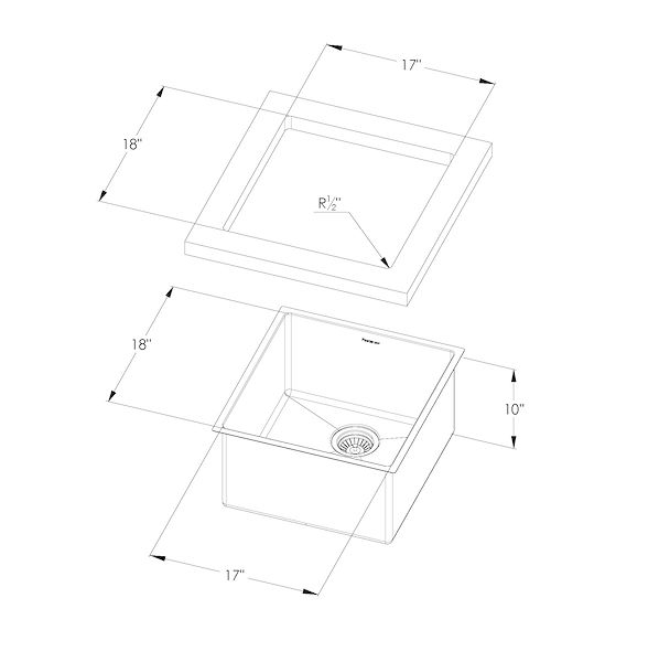 Armored R12 Sink 19″ x 20 – U/M