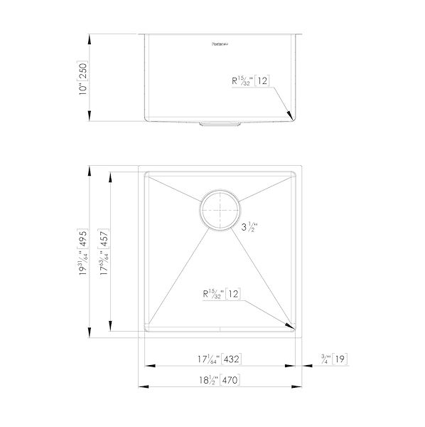 Armored R12 Sink 19″ x 20 – U/M