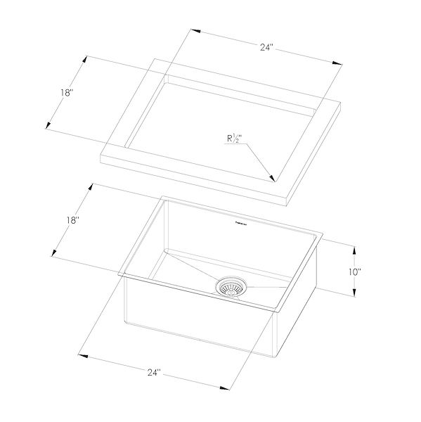 Armored R12 Sink 26″ x 20 – U/M