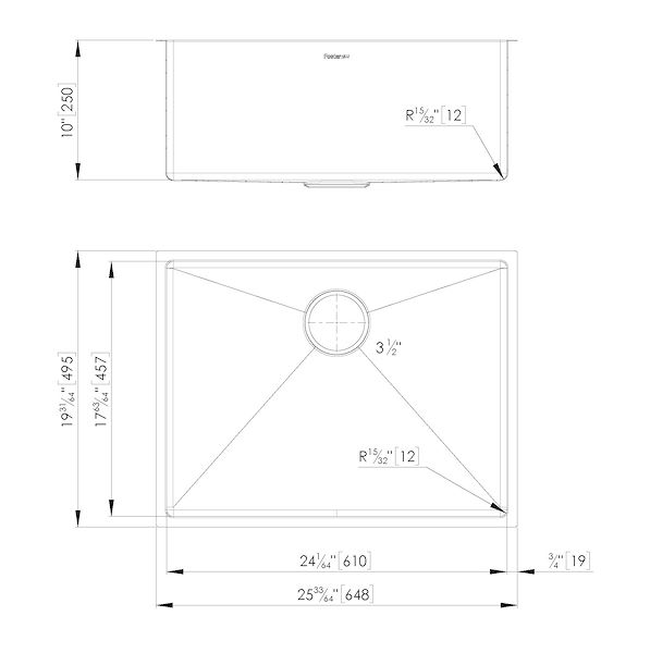 Armored R12 Sink 26″ x 20 – U/M