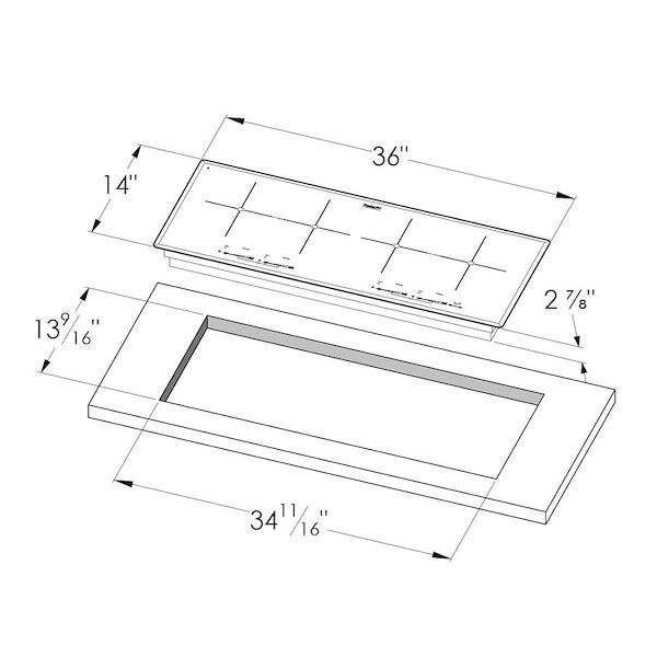 Milano Induction Cooktop 4 Plate inLine