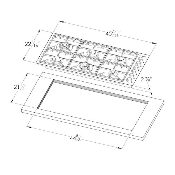 Milano Cooktop 6 burnes