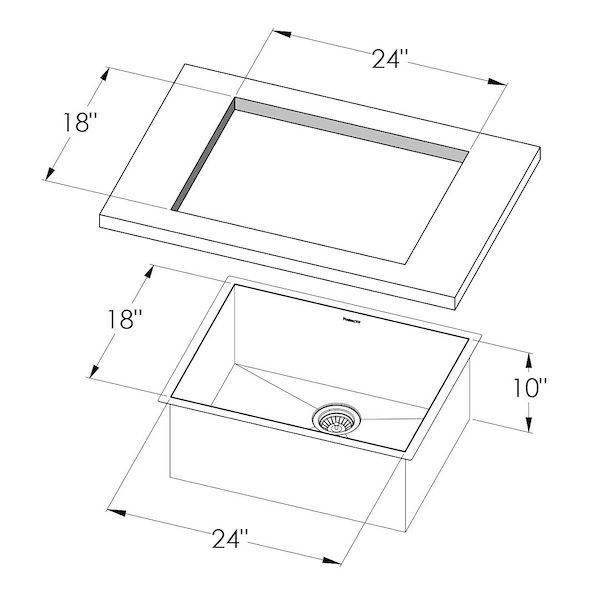 Armored Sink 26″ x 20 – U/M