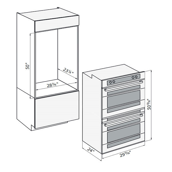 Oven Milano double Glass