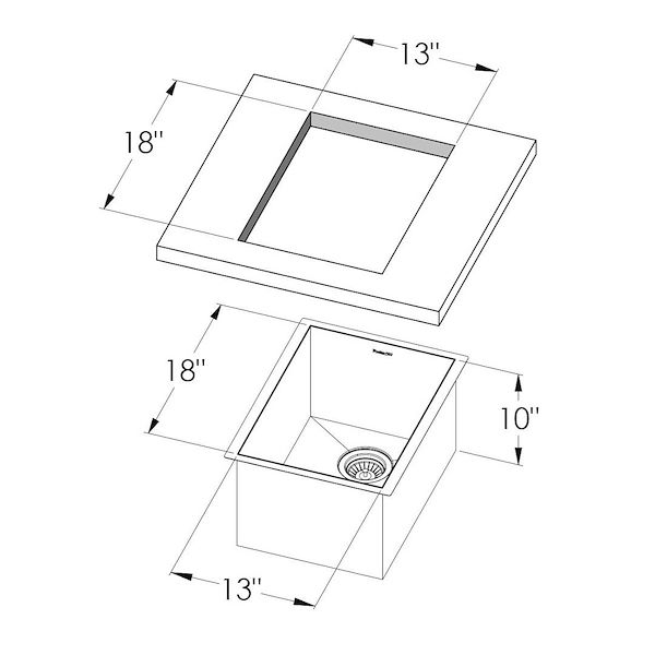 Armored Sink 15″ x 20 – U/M