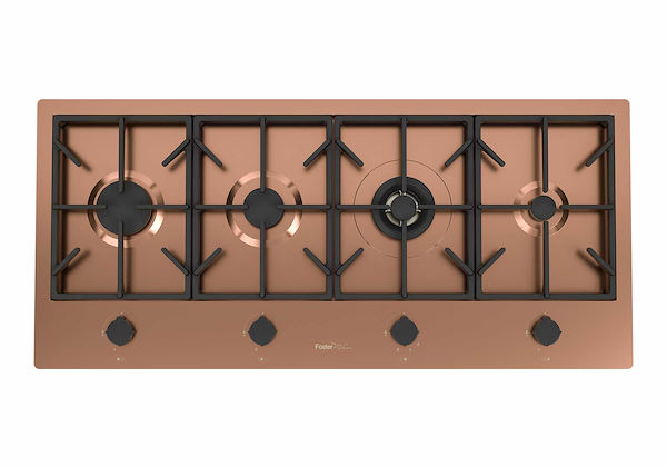 Milano Cooktop Copper 4 burners inLine