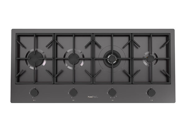 Milano Cooktop Gun Metal 4 burners inLine